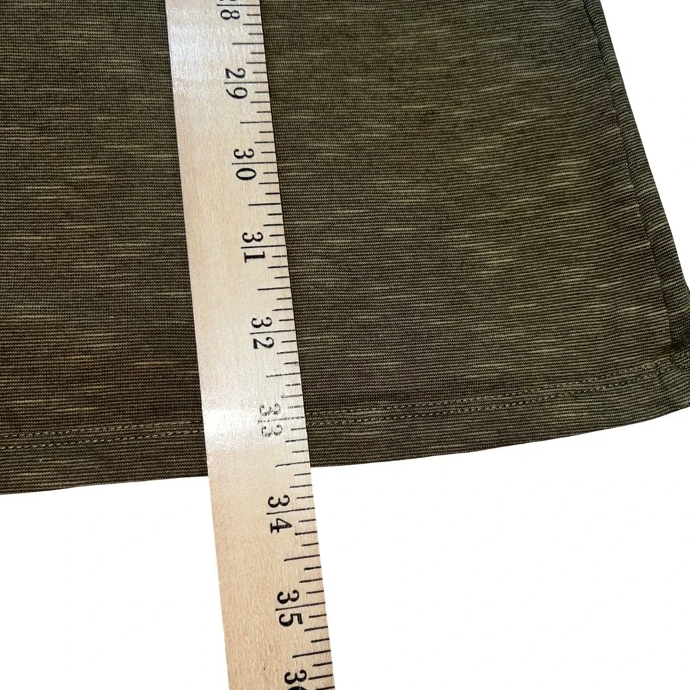 Toad&Co Windmere II Long Sleeve Shift Dress in Heathered Olive Green‎ Size Small